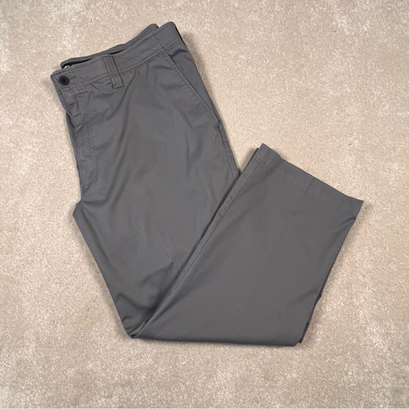 Oak Hill Straight Fit tech‎ Pants Gray Flat Front cotton blend men's 42 x 28 - Picture 1 of 14